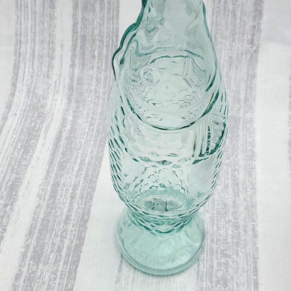Antique Glass Fish Bottle Modelle Depose 70mm Blue Green Color - Picture 10 of 15